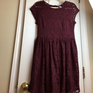 Beautiful burgundy babydoll dress