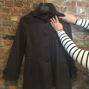 Kenneth Colehooded (detachable) wool blended coat