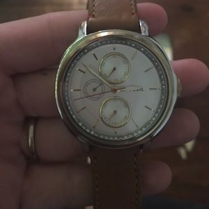 Leather Fossil Watch