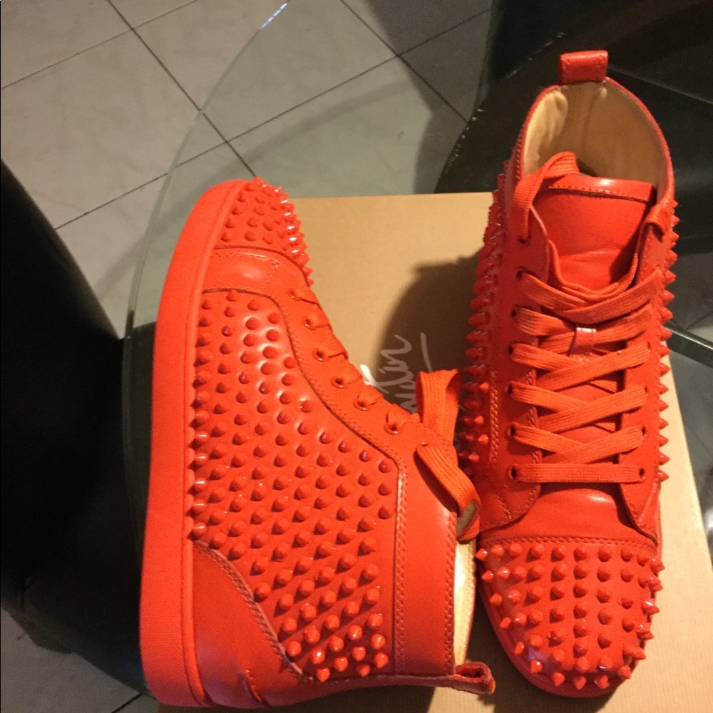 Christian Louboutin Lou Spike High Top Sneakers