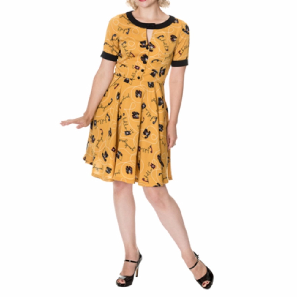 Banned Pinup Vintage Telephone Dress Rockabilly - Picture 1 of 2
