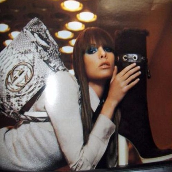 $2175 NEW RARE GUCCI MINK SUEDE BOOTS ~ Famous Ad - Picture 2 of 8