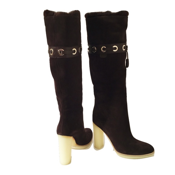 $2175 NEW RARE GUCCI MINK SUEDE BOOTS ~ Famous Ad - Picture 8 of 8