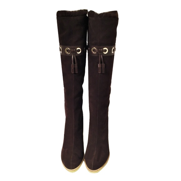 $2175 NEW RARE GUCCI MINK SUEDE BOOTS ~ Famous Ad - Picture 3 of 8