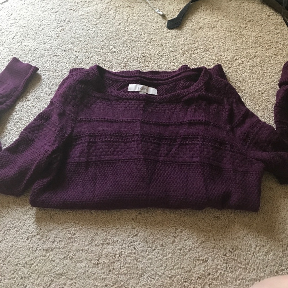 LOFT purple maroon sweater