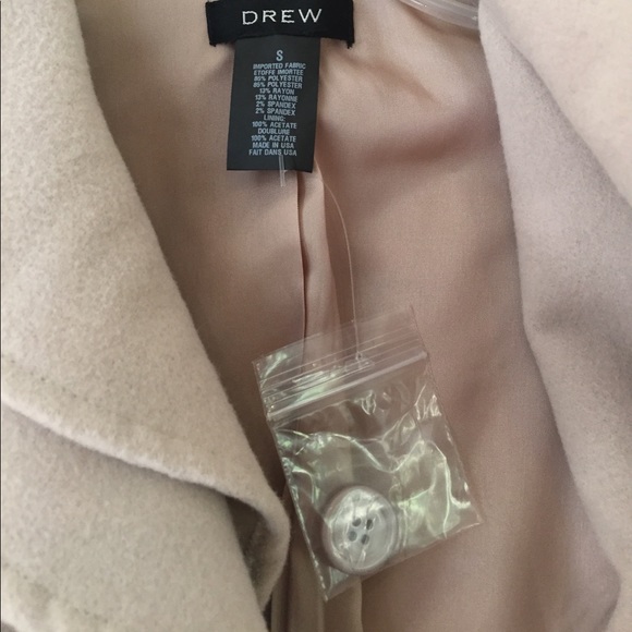 Dark cream ruffle button coat - Picture 4 of 7