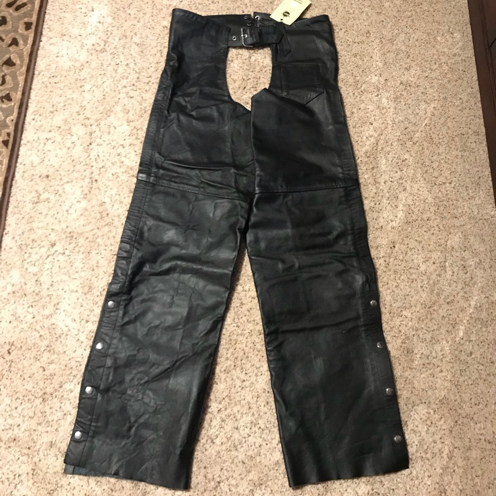 NWT Leather Chaps Sz S