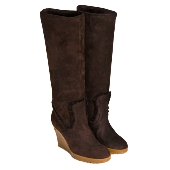 $1975 NEW GUCCI SHEARLING WEDGE BOOTS - Picture 3 of 7