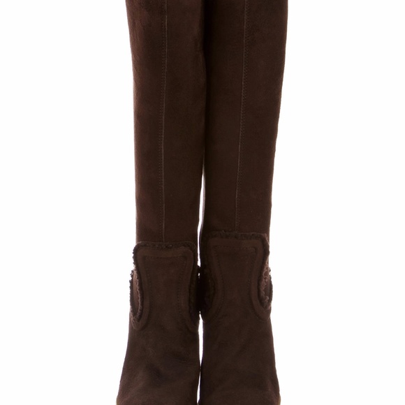 $1975 NEW GUCCI SHEARLING WEDGE BOOTS - Picture 6 of 7