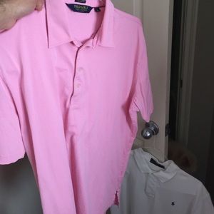 Large pink Ralph Lauren polo golf shirt