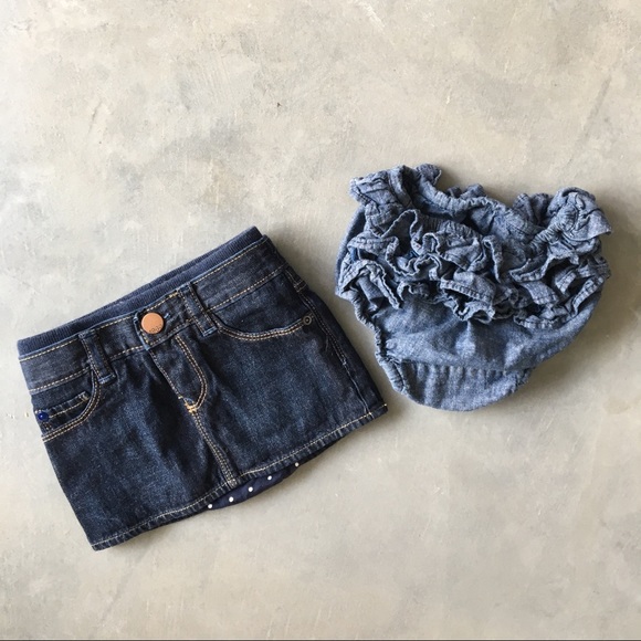 Baby Gap Denim Skirt & Bloomer - Picture 1 of 6