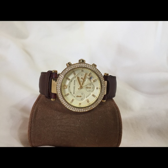 Michael Kors Brown Leather Quartz Fashion Watch