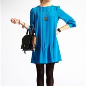 Blue/teal silk shift dress by Kate Spade