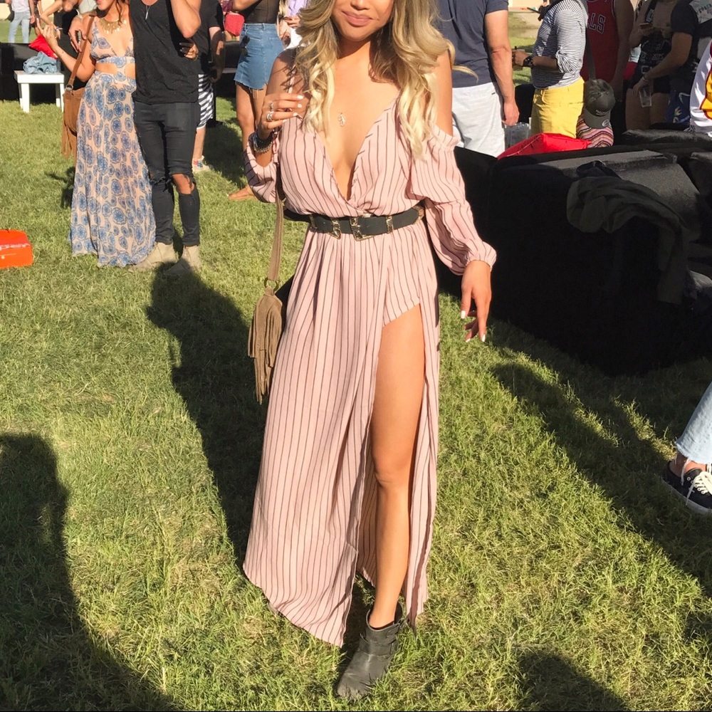 Boho Pinstriped Maxi WORN ONCE