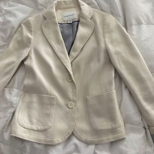 Banana republic cream cotton blazer