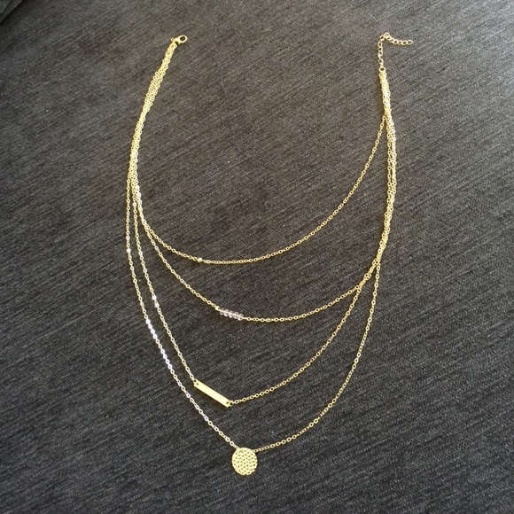 Dainty 4 layer necklace choose silver or gold NWOT - Picture 3 of 4