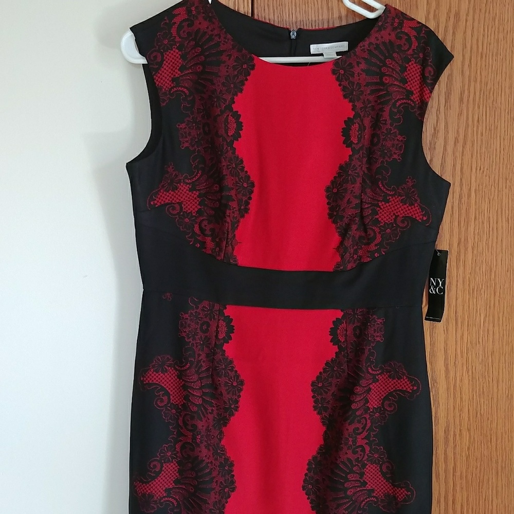 Beautiful Red and Black Dress