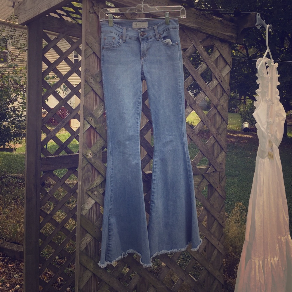 Bell bottom jeans by Free People. Size 26