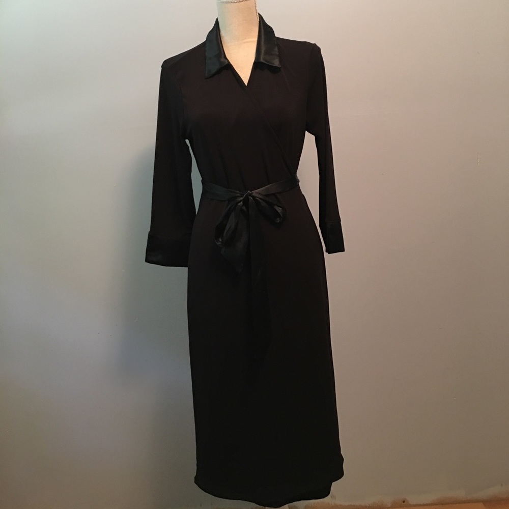 Black wrap dress