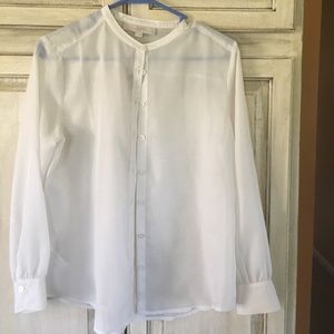 Long Sleeves Sheer Blouse