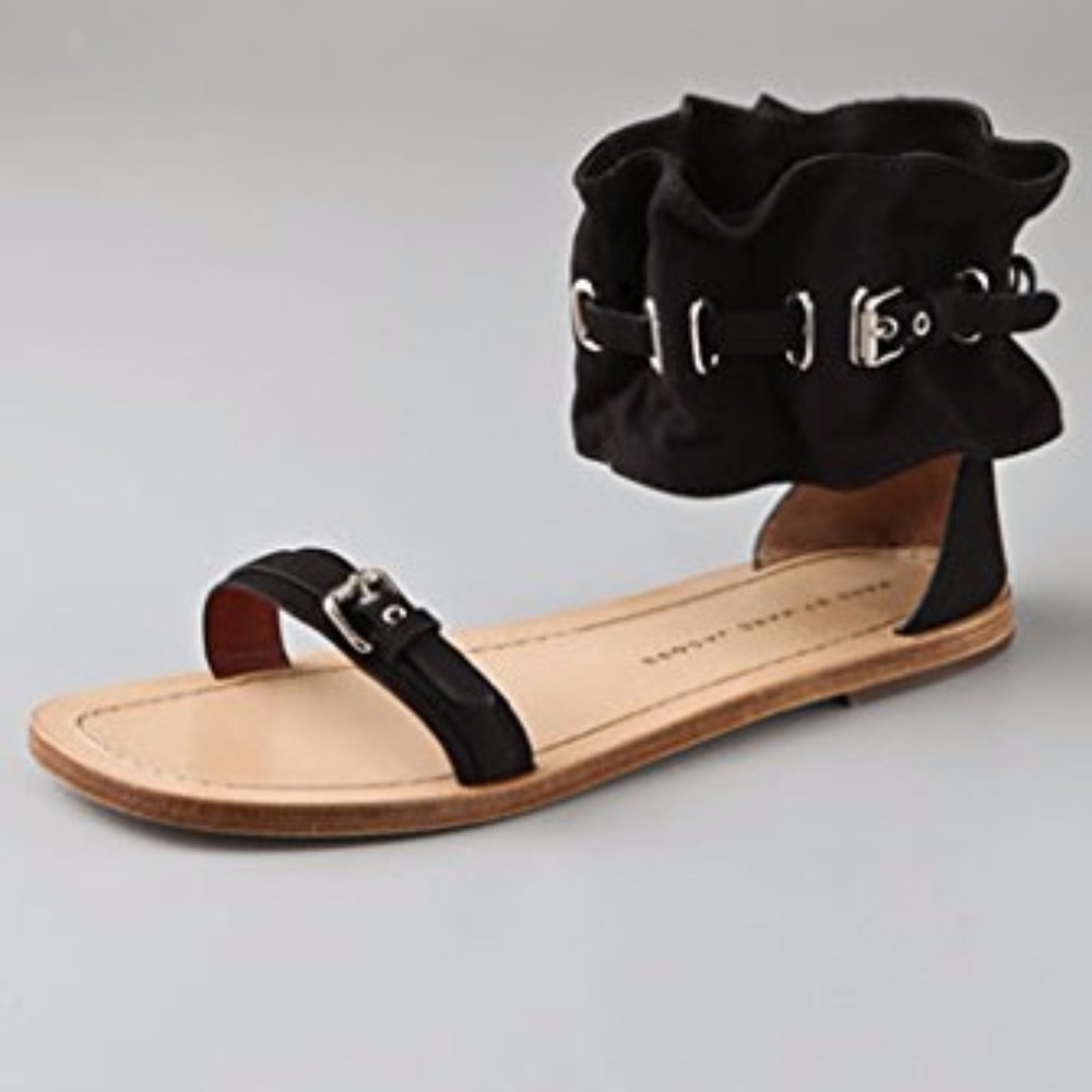 Marc by Marc Jacobs Ruffle Cuff Flat Sandals