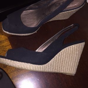 Black open toe espadrilles!