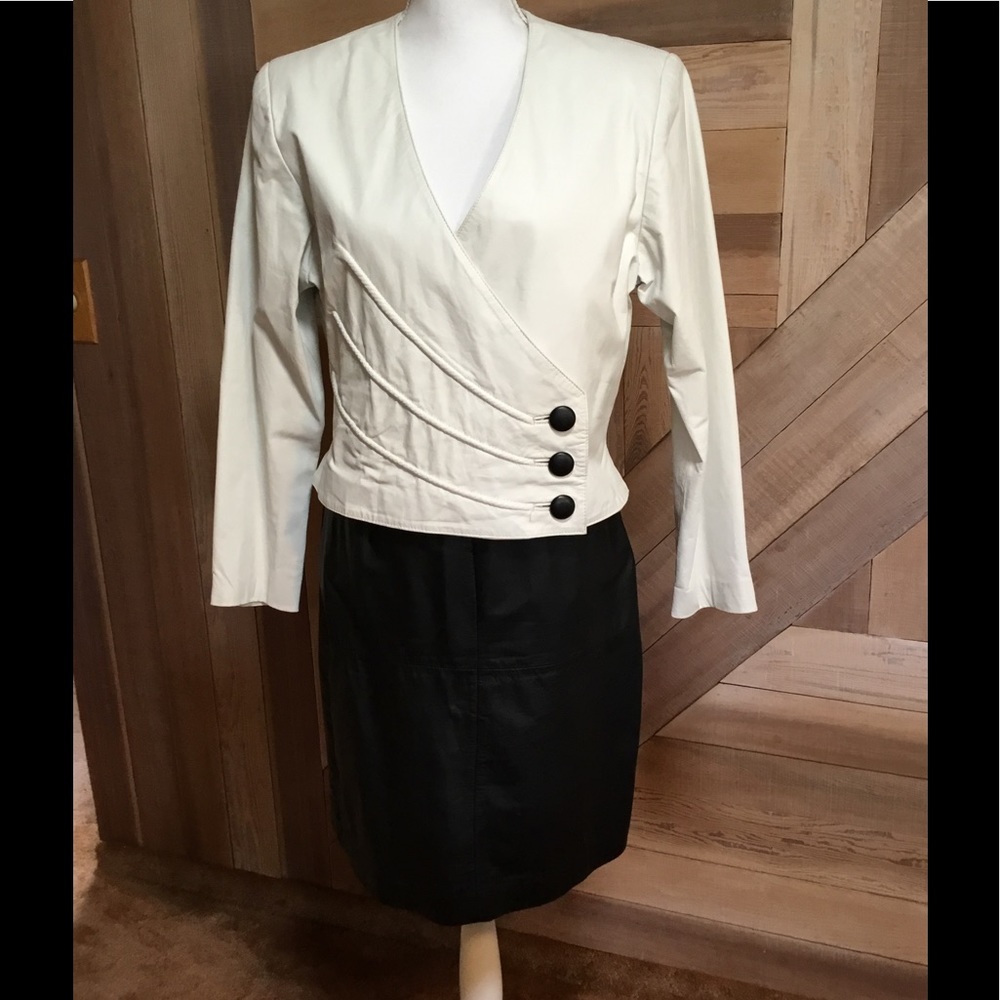 LEATHER SKIRT & JACKET BY NEWPORT NEWS