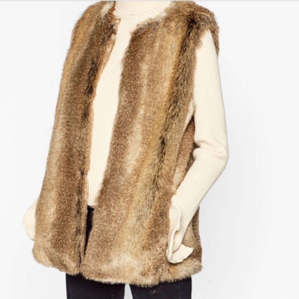 Zara Faux Fur Vest