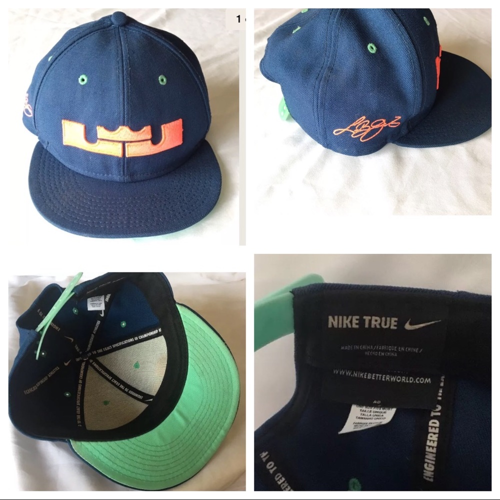 Nike true Lebron James SnapBack Hat Blue Orange