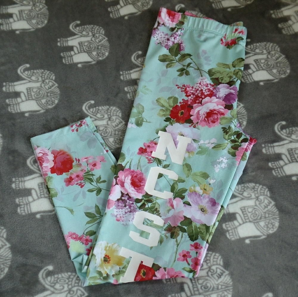 Floral NC State Leggings
