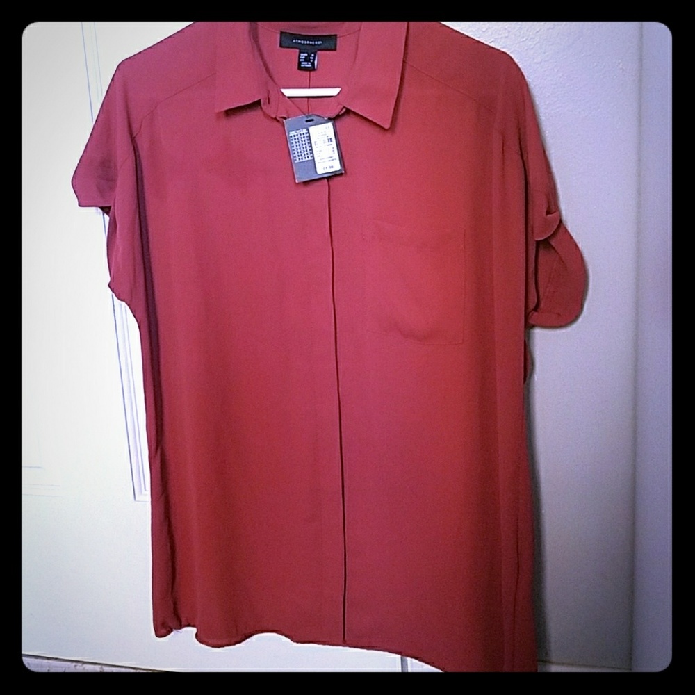 Cute Salmon Buttondown blouse