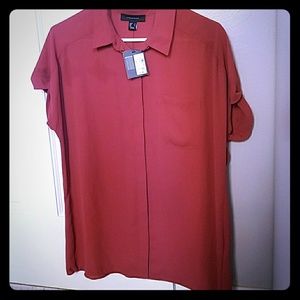 Cute Salmon Buttondown blouse