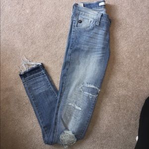 Kancan 23 skinny destructed denim