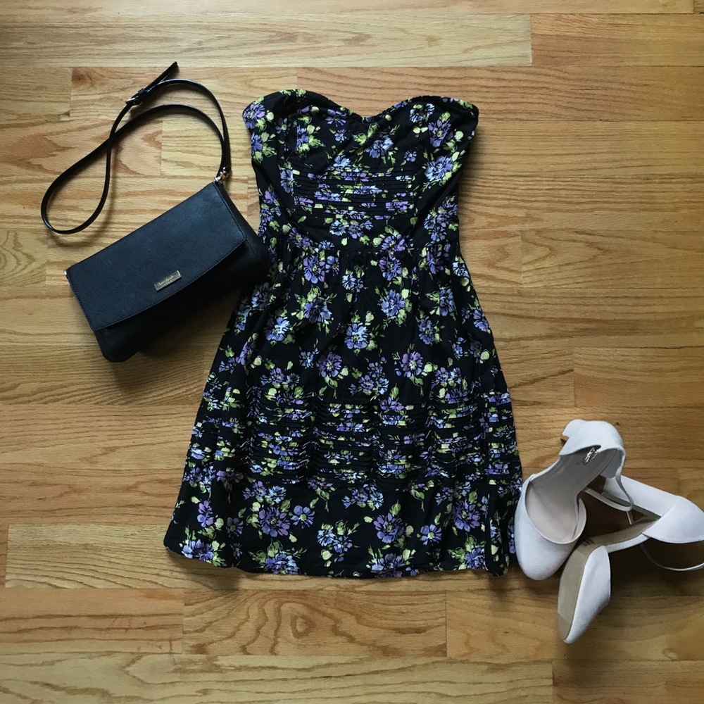 Urban Outfitters Kimchi Blue Black Floral Dress