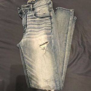 AE high waisted distressed denim