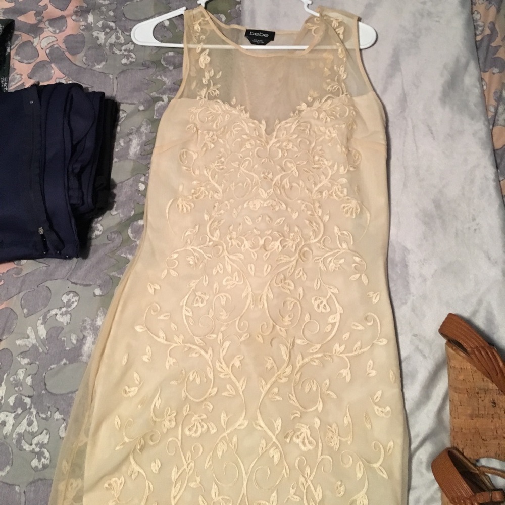 Bebe ivory lace dress
