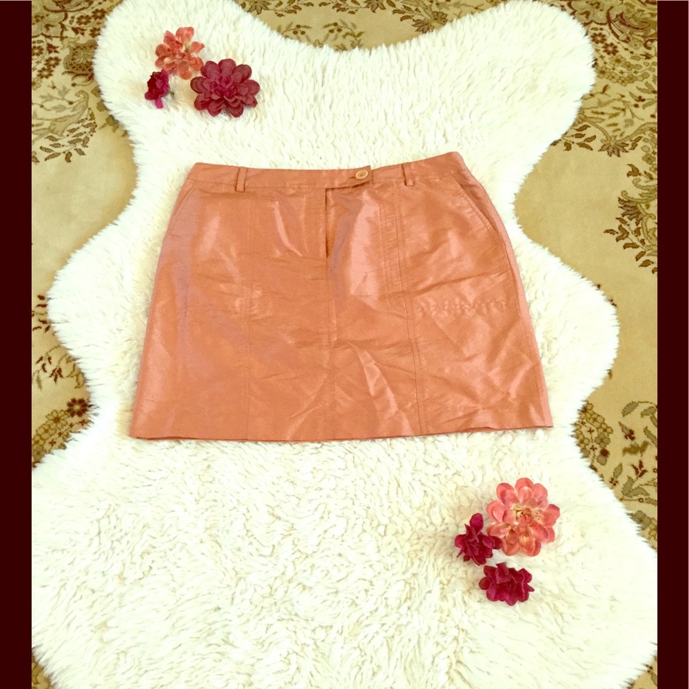 DKNY City Blush colored Silk Miniskirt
