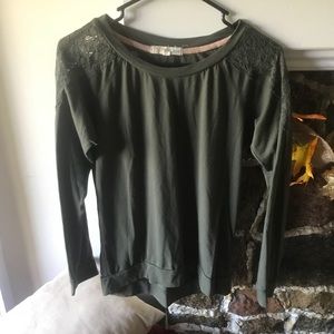 Green long sleeve top