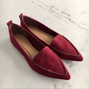 Bamboo Faux Suede Pointy Toe Flats - Size 5.5 NEW!