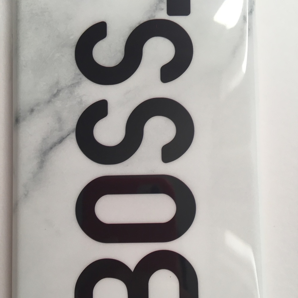 iPhone 7/7+/8/8+ Case "Black White Marble BOSS" - Picture 4 of 7