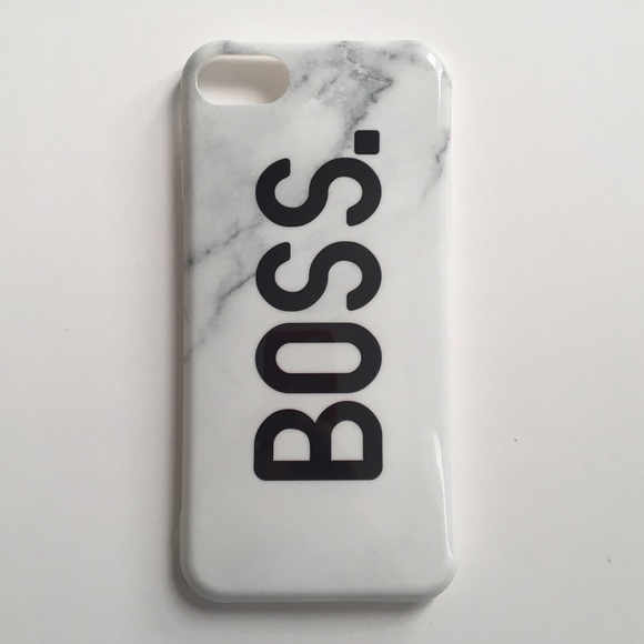 iPhone 7/7+/8/8+ Case "Black White Marble BOSS" - Picture 3 of 7