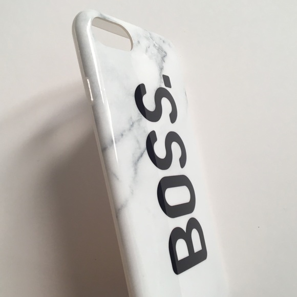 iPhone 7/7+/8/8+ Case "Black White Marble BOSS" - Picture 5 of 7