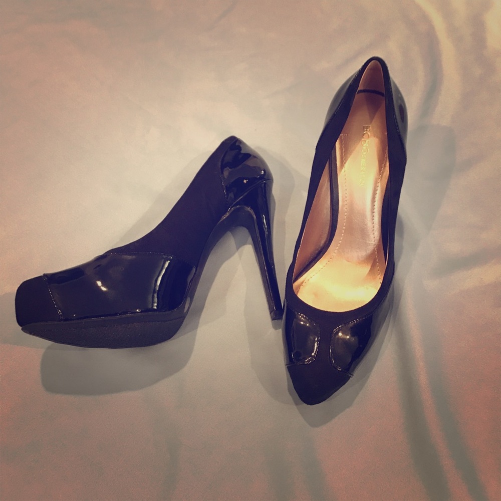 BCBGeneration Suede and Patent Leather Heels