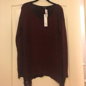 Burgundy sweater