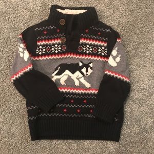 babyGap 2T wolf winter sweater