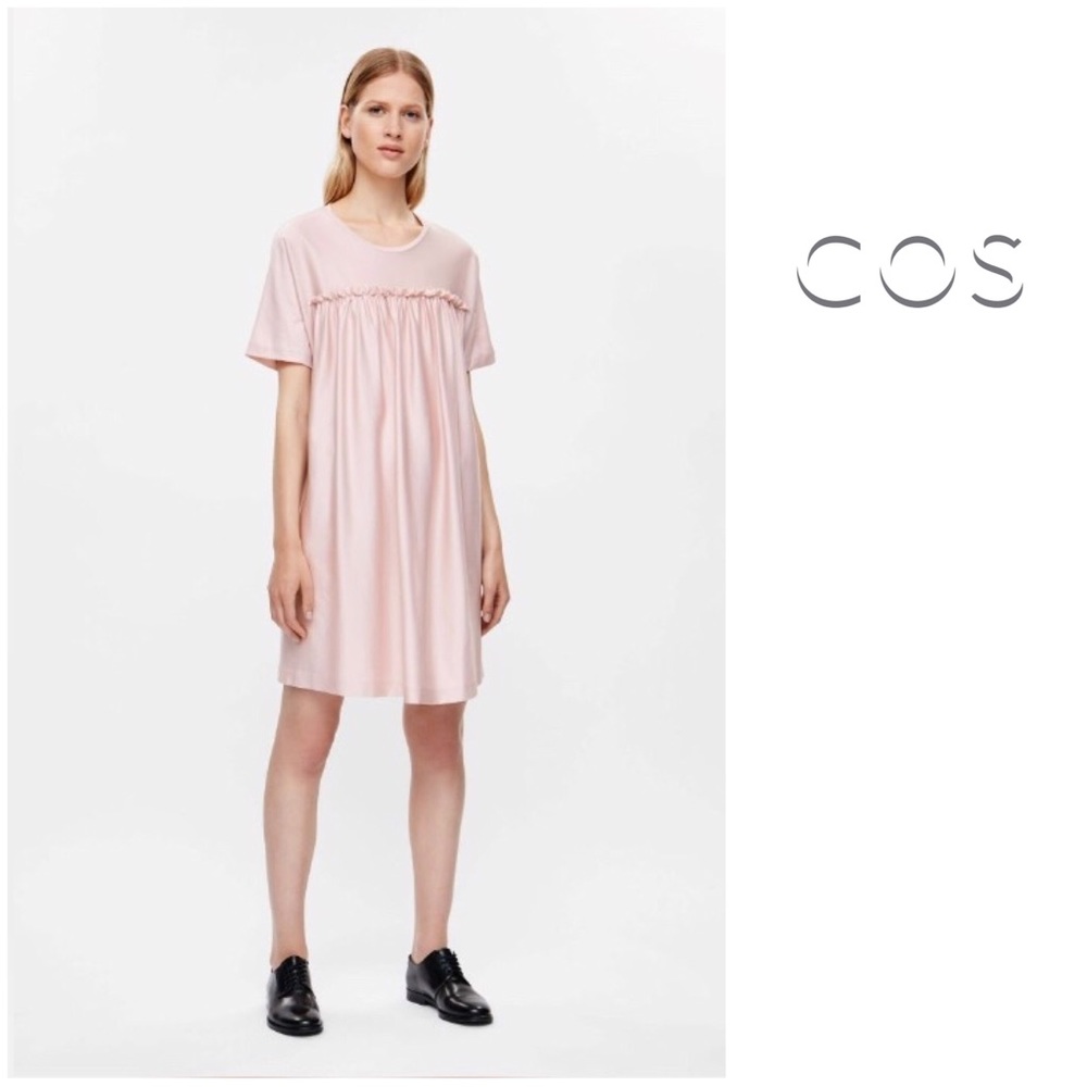 EUC Ruffled Yoke T-Shirt Dress with Pockets