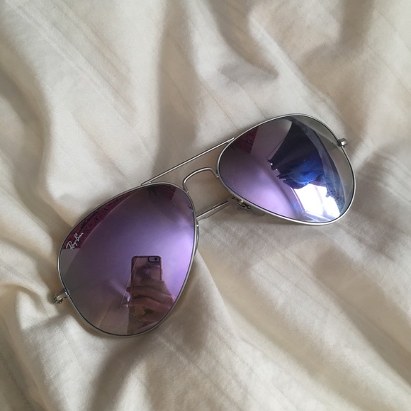 lilac mirrored ray bans
