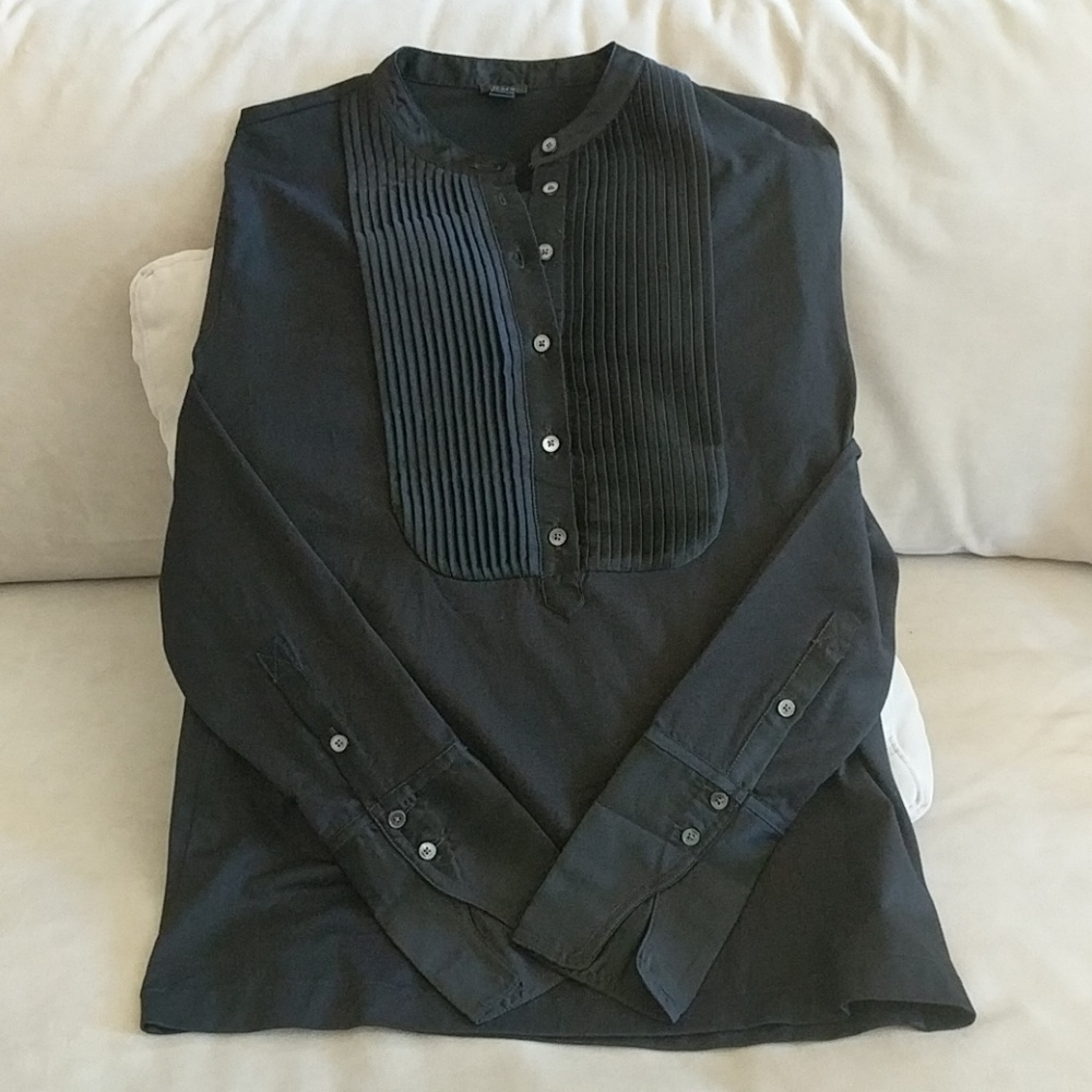 J Crew Tuxedo Blouse, Size med.