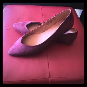 Burgundy flats