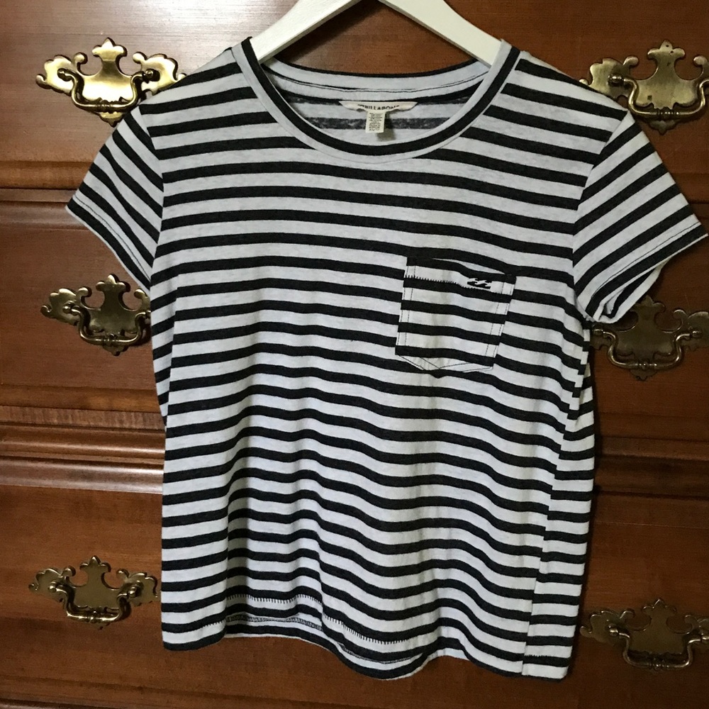Striped cropped tee